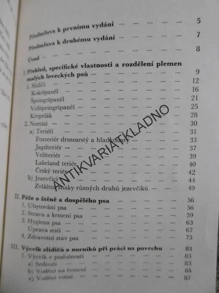 CHOV A VÝCVIK MALÝCH LOVECKÝCH PSŮ, JOSEF NAJMAN, **an