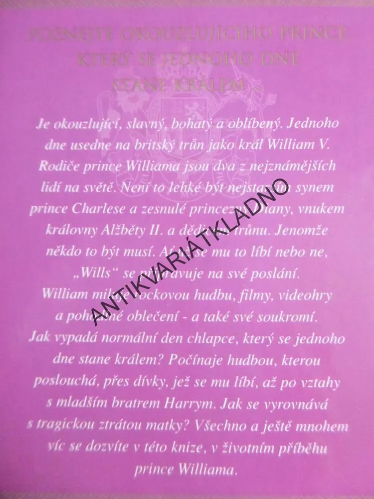 PRINC WILLIAM, CHLAPEC, KTERÝ BUDE KRÁLEM, RANDI REISFELD, NEAUTORIZOVANÝ ŽIVOTOPIS, **an