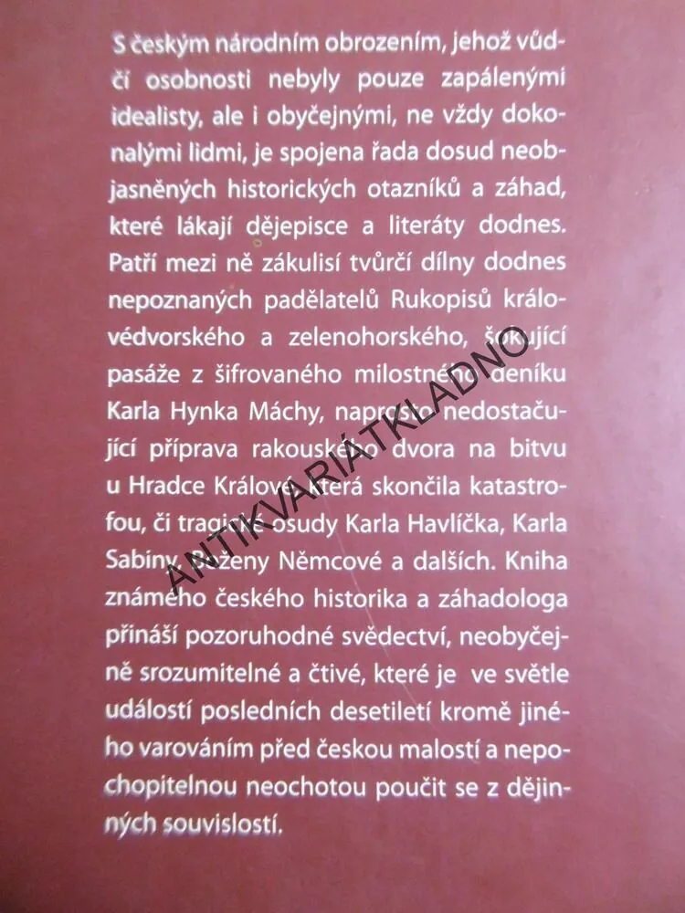 OTAZNÍKY ČESKÉ HISTORIE, VLADIMÍR LIŠKA, DĚJINY ČECH JAK JE NEZNÁME, **an