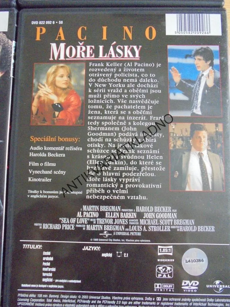 DVD FILM- KOLEKCE AL PACINO, CARLITOVA CESTA,MOŘE