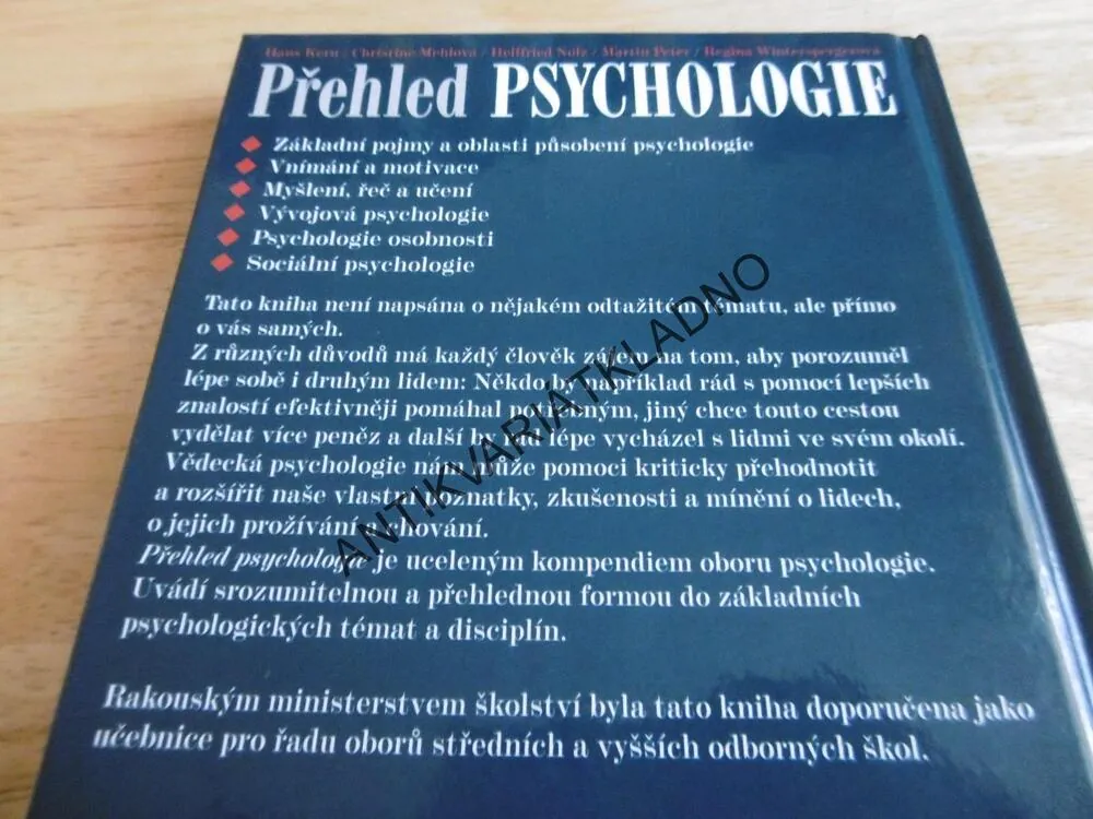 PŘEHLED PSYCHOLOGIE, HANS KERN A KOLEKTIV, **an