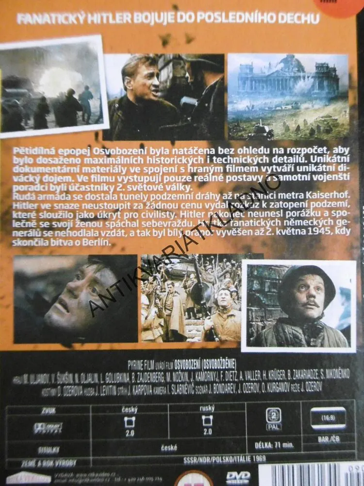OSVOBOZENÍ 1-5,DVD FILM 2.SVĚT.VÁLKA,