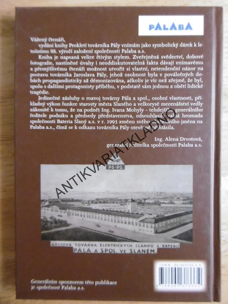 PROKLETÍ TOVÁRNÍKA PÁLY, JIŘÍ ČERVENKA - AUTOGRAM, **an