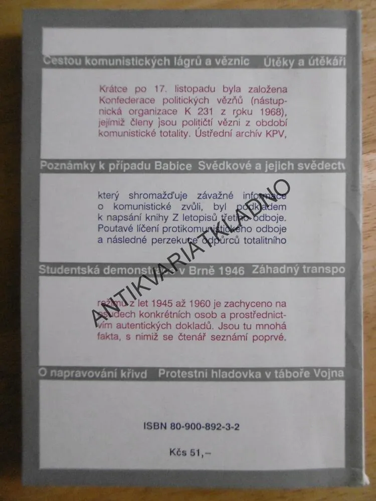 Z LETOPISŮ TŘETÍHO ODBOJE, ZORA DVOŘÁKOVÁ, **an