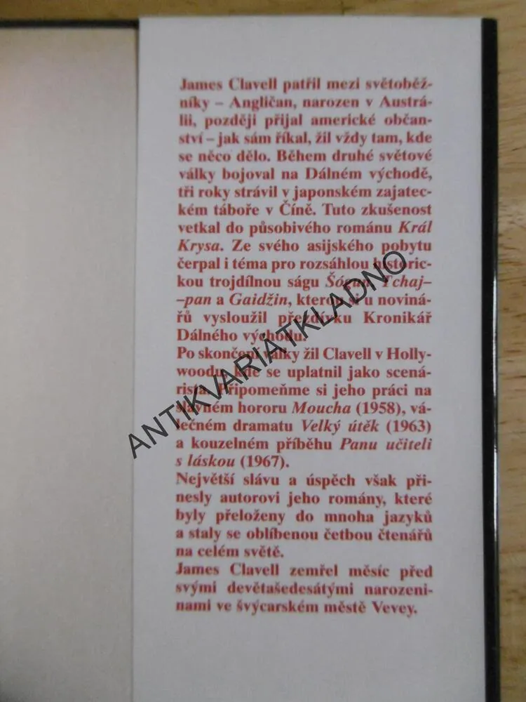 GAIDŽIN, 1-2. JAMES CLAVELL, JAPONSKO, HISTORIE, **an