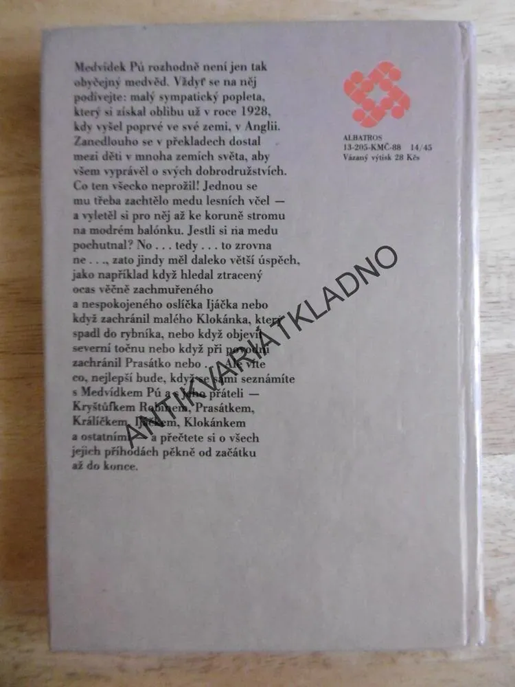 MEDVÍDEK PÚ, A.A.MILNE, JAROMÍR ZÁPAL, 1988, **an