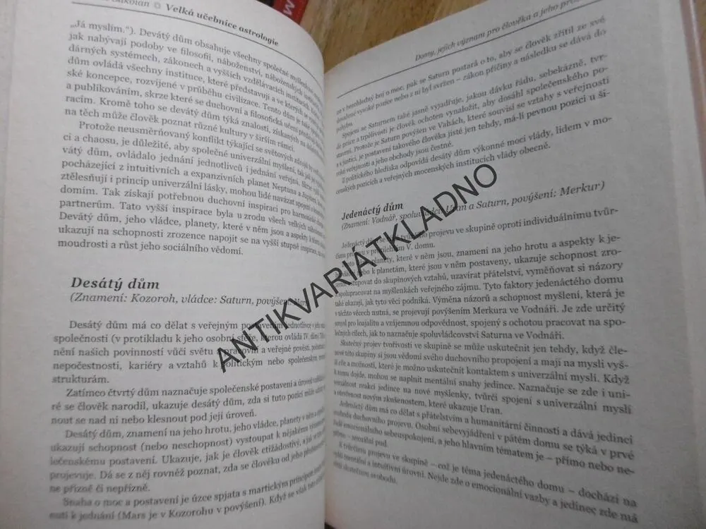 VELKÁ UČEBNICE ASTROLOGIE, PRO ZAČÁTEČNÍKY I POKROČILÉ, HOROSKOP, OSUD, F. SAKOIAN, **an
