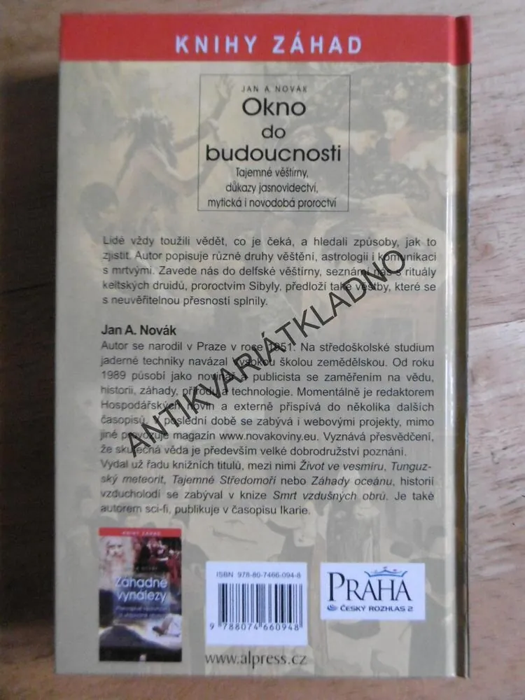 OKNO DO BUDOUCNOSTI, JAN A. NOVÁK, KNIHY ZÁHAD, **an