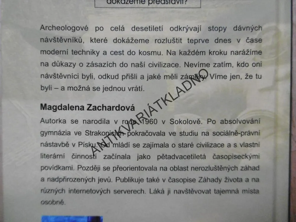 STOPY BOHŮ, MAGDALENA ZACHARDOVÁ, KNIHY ZÁHAD, **an