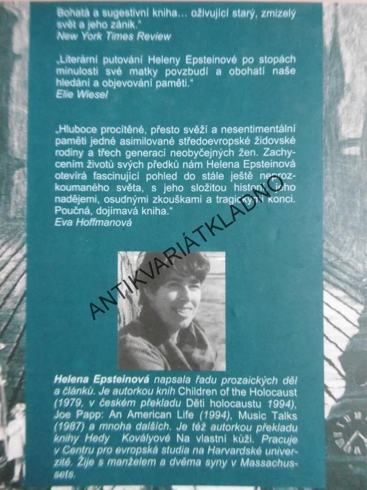 NALEZENÁ MINULOST, HELENA EPSTEINOVÁ, **an