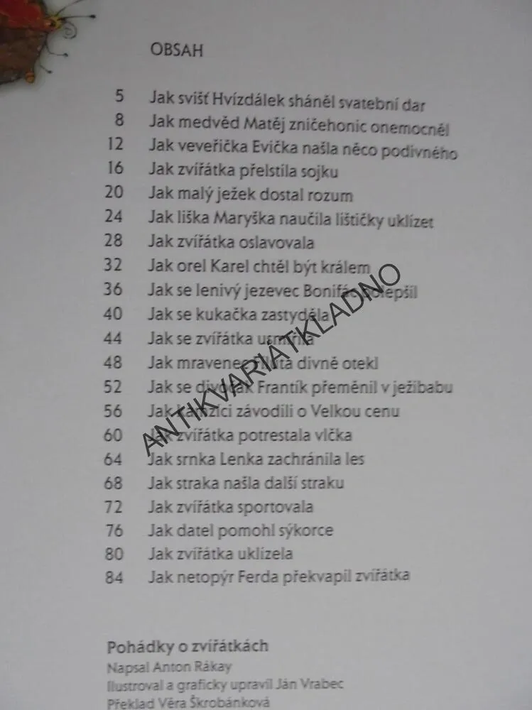 POHÁDKY O ZVÍŘÁTKÁCH, ANTON RÁKAY, VRABEC, **an
