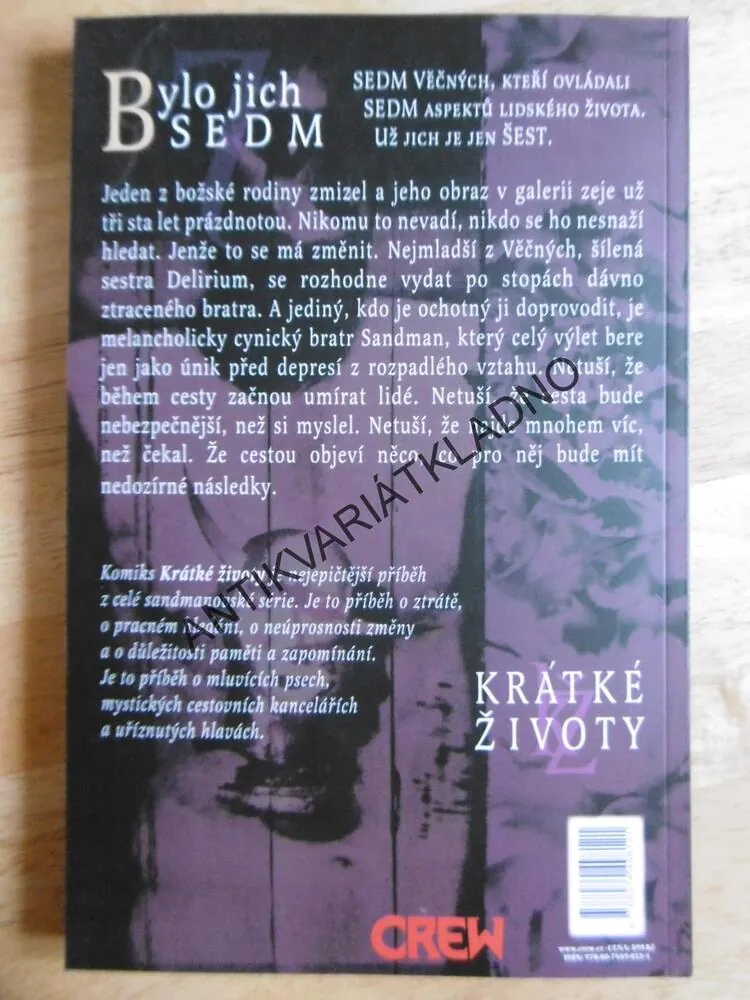SANDMAN, KRÁTKÉ ŽIVOTY, 7., NEIL GAIMAN, KOMIKS VERTIGO, **an