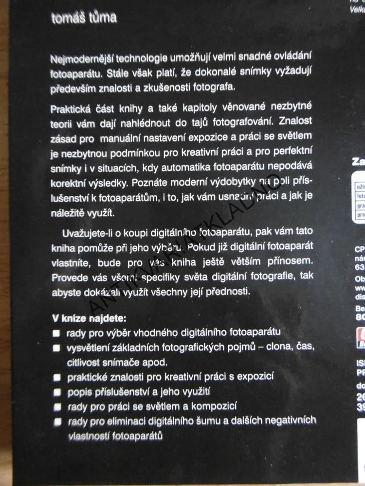 FOTOGRAFUJEME DIGITÁLNĚ, TOMÁŠ TŮMA, FOTOGRAFOVÁN
