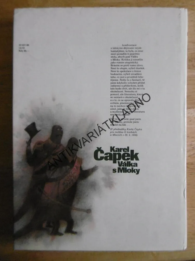 VÁLKA S MLOKY, KAREL ČAPEK, ADOLF BORN, **an