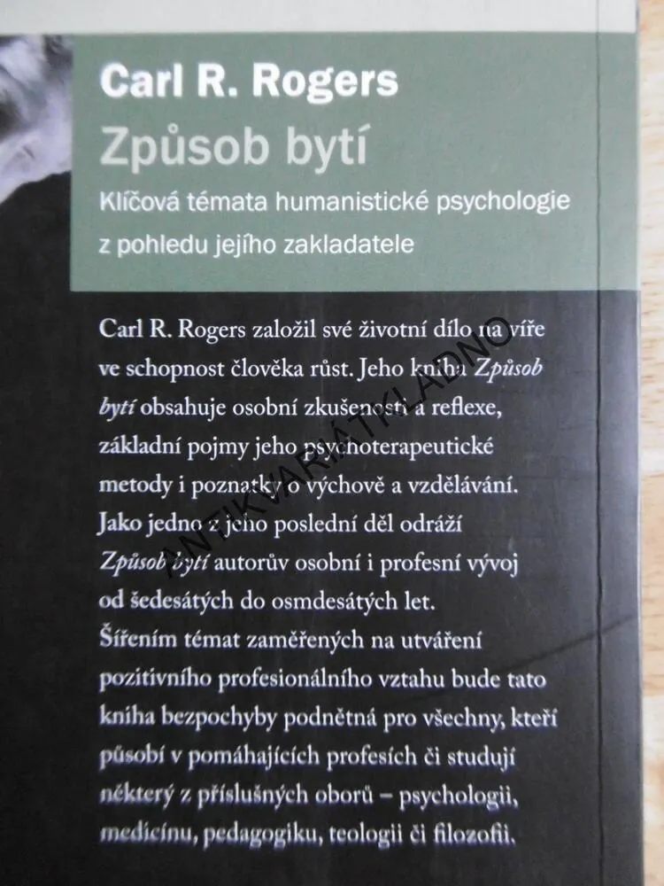 ZPŮSOB BYTÍ, CARL R. ROGERS, PSYCHOLOGIE HUMANISTICKÁ,