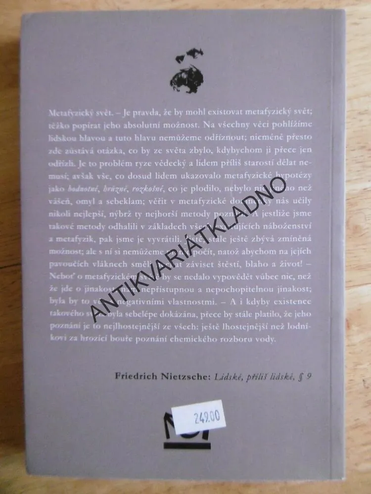 FILOSOFIE LIDSKÉHO PŘÍLIŠ LIDSKÉHO, FRIEDRICH NIETZSCHE, 