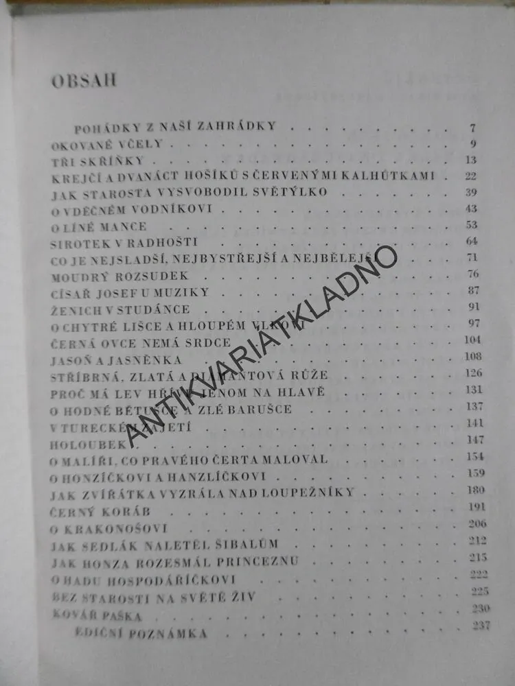 POHÁDKY Z NAŠÍ ZAHRÁDKY, JAROMÍR JECH, JAN KUBÍČEK, 1970,**an