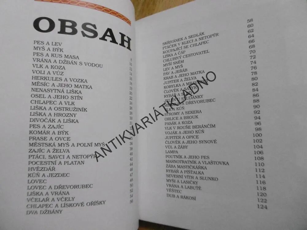 NEJZNÁMĚJŠÍ EZOPOVY BAJKY, **an