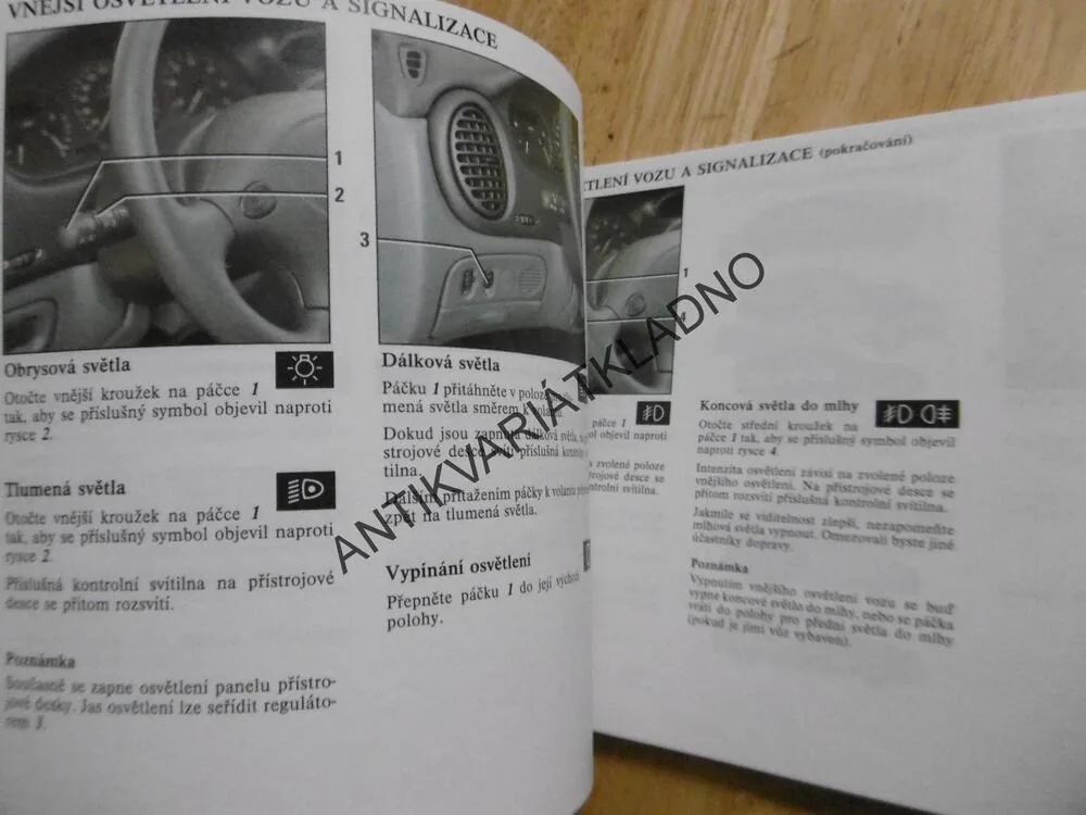 RENAULT MÉGANE, SERVISNÍ KNÍŽKA, NÁVOD K OBSLUZE, 1997