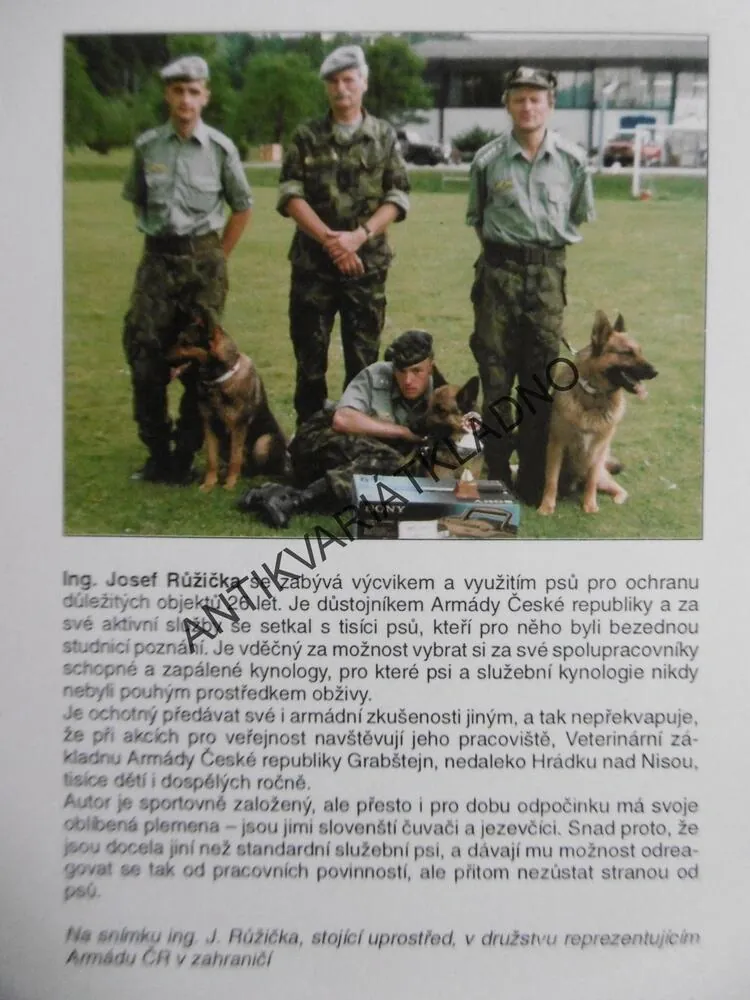 PES K OBRANĚ OSOB A OCHRANĚ MAJETKU, JOSEF RŮŽIČKA, **an