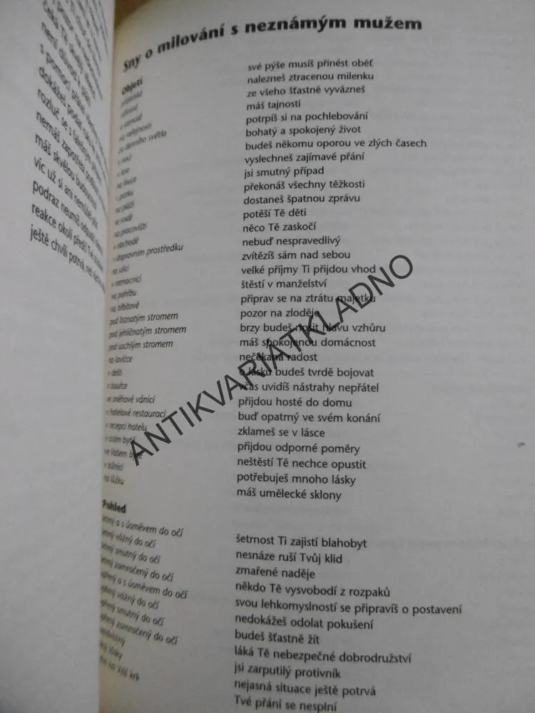 VELKÝ EROTICKÝ SNÁŘ, 645 HESEL, 8626 VÝKLADŮ, HÖFLEROVÁ, HÖFLER, **an