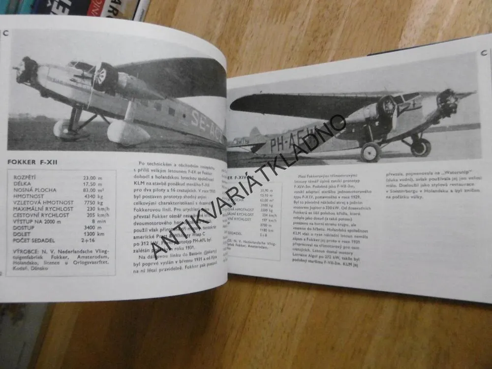 ATLAS LETADEL, VÁCLAV NĚMEČEK, TŘÍMOTOROVÁ DOPRAVNÍ LETADLA, **an