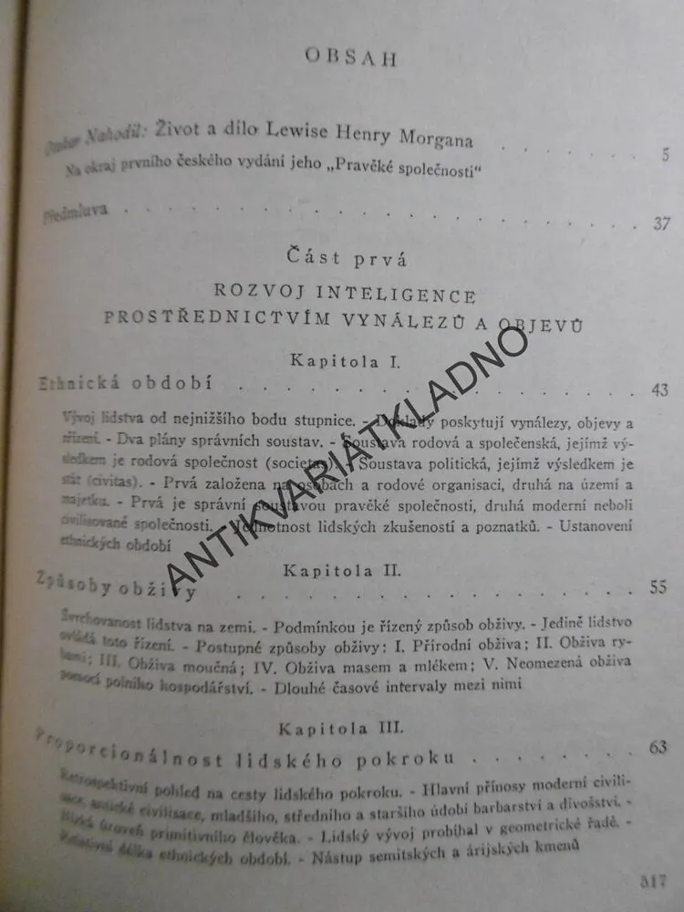 PRAVĚKÁ SPOLEČNOST, LEWIS H. MORGAN, **an