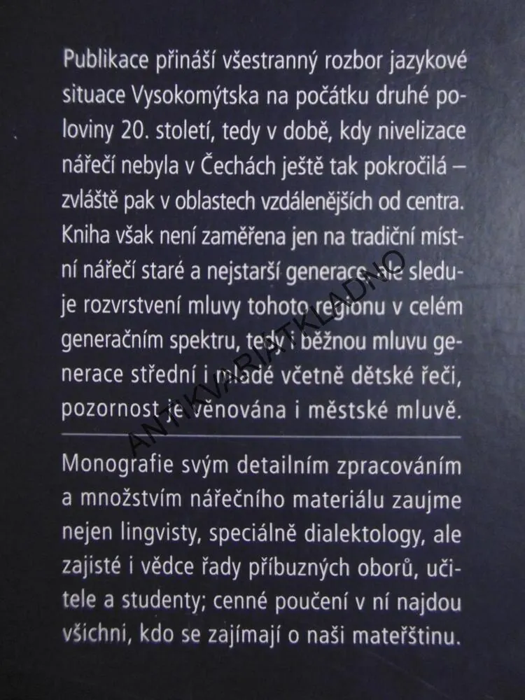 NÁŘEČÍ NA VYSOKOMÝTSKU, LUDĚK BACHMAN