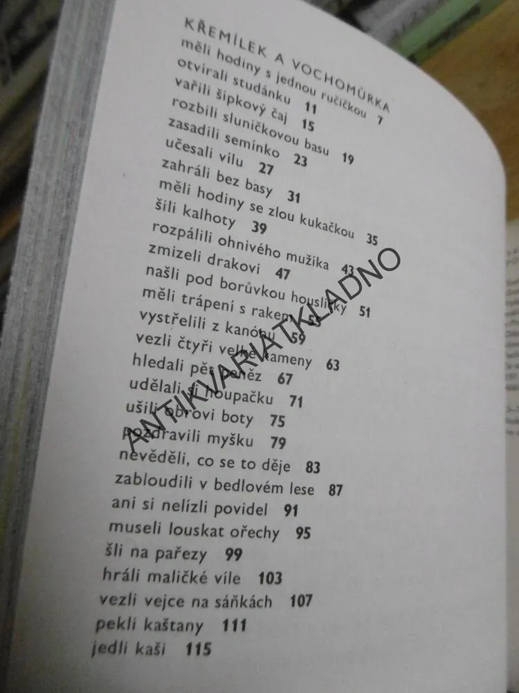 POHÁDKY Z PAŘEZOVÉ CHALOUPKY, KŘEMÍLEK,VOCHOMŮRKA,ČTVRTEK,SMETANA, VEČERNÍČEK, **an