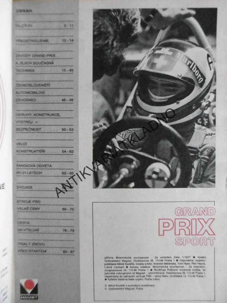 GRAND PRIX SPORT, 1/1977, FORMULE, ZÁVODY, JAMES HUNT