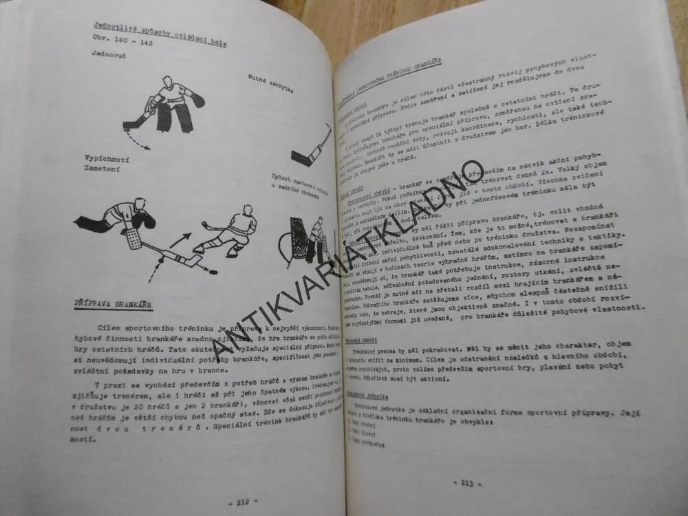 LEDNÍ HOKEJ PRO TRENÉRY II. TŘÍDY UČEBNÍ TEXTY, 1977, **an