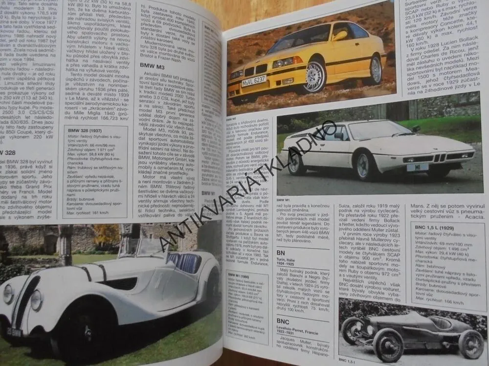 ENCYKLOPEDIE AUTOMOBILŮ, ZNAČKY,MODELY,TECH. ÚDAJE, **an