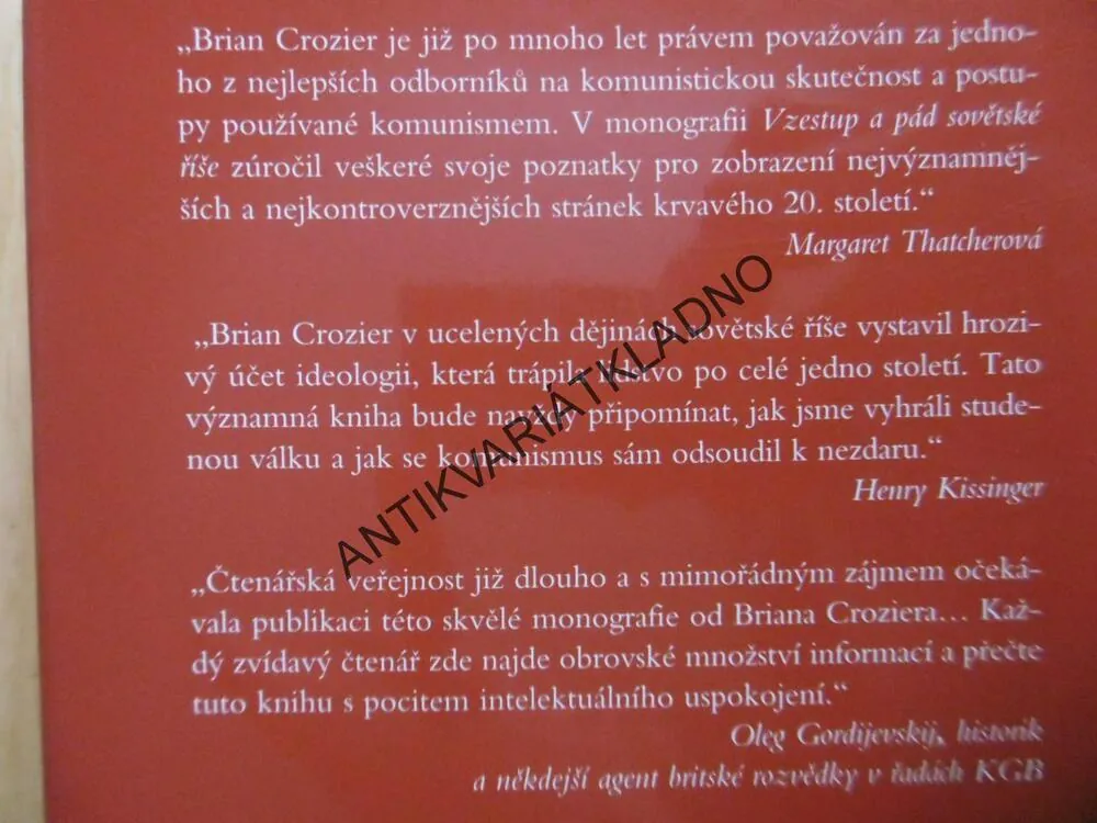 VZESTUP A PÁD SOVĚTSKÉ ŘÍŠE, BRIAN CROZIER, **an