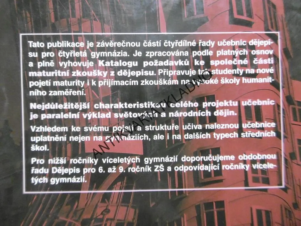 DĚJEPIS 4. PRO GYMNÁZIA A STŘEDNÍ ŠKOLY, NEJNOVĚJŠÍ DĚJINY