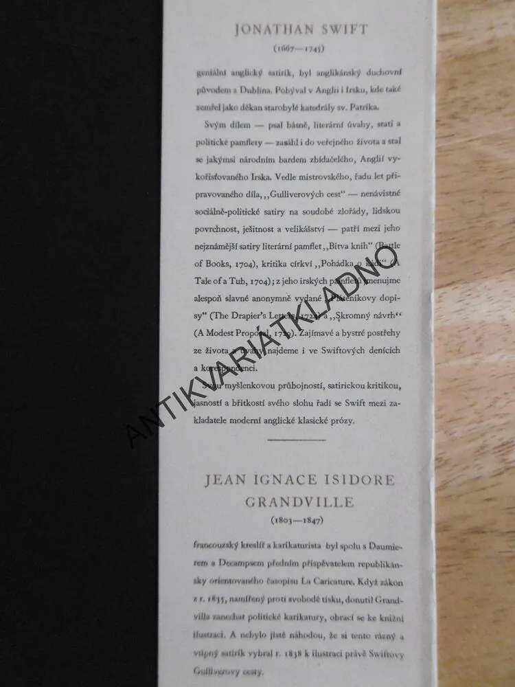 GULLIVEROVY CESTY, JONATHAN SWIFT, GRANDVILLE, **an