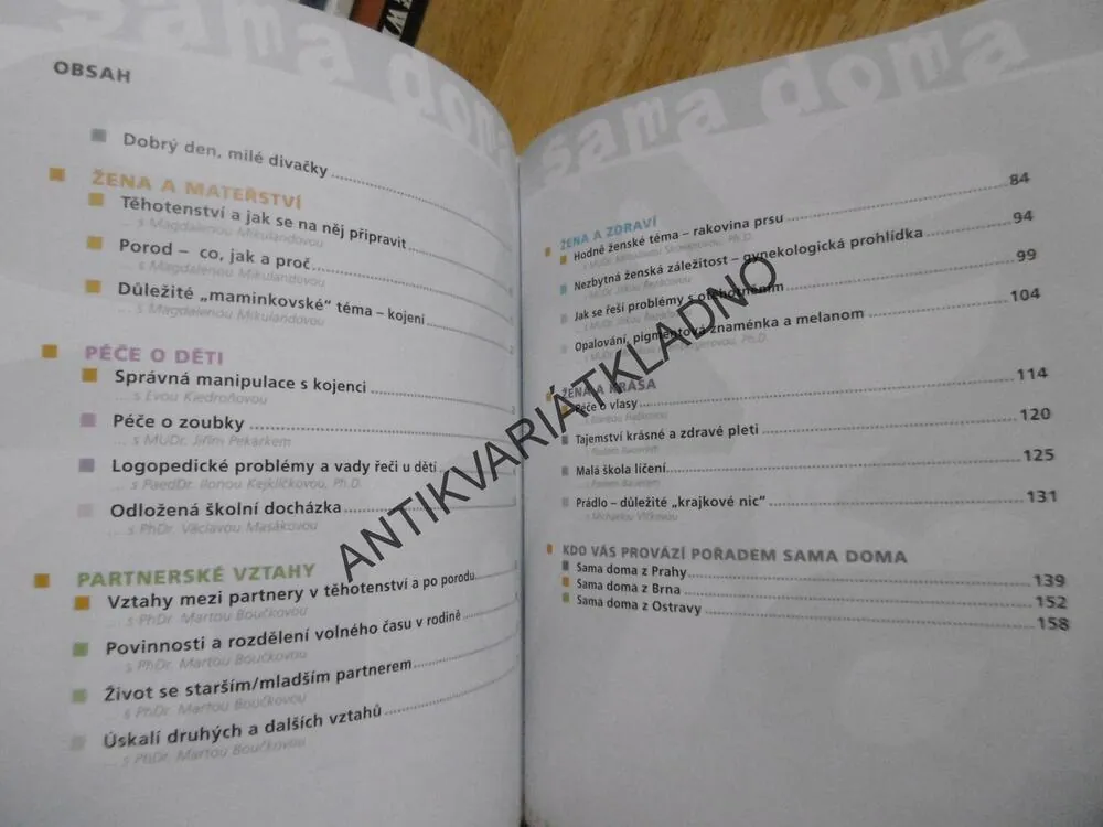 SAMA DOMA, ŠÁRKA PAVLIČOVÁ, **an