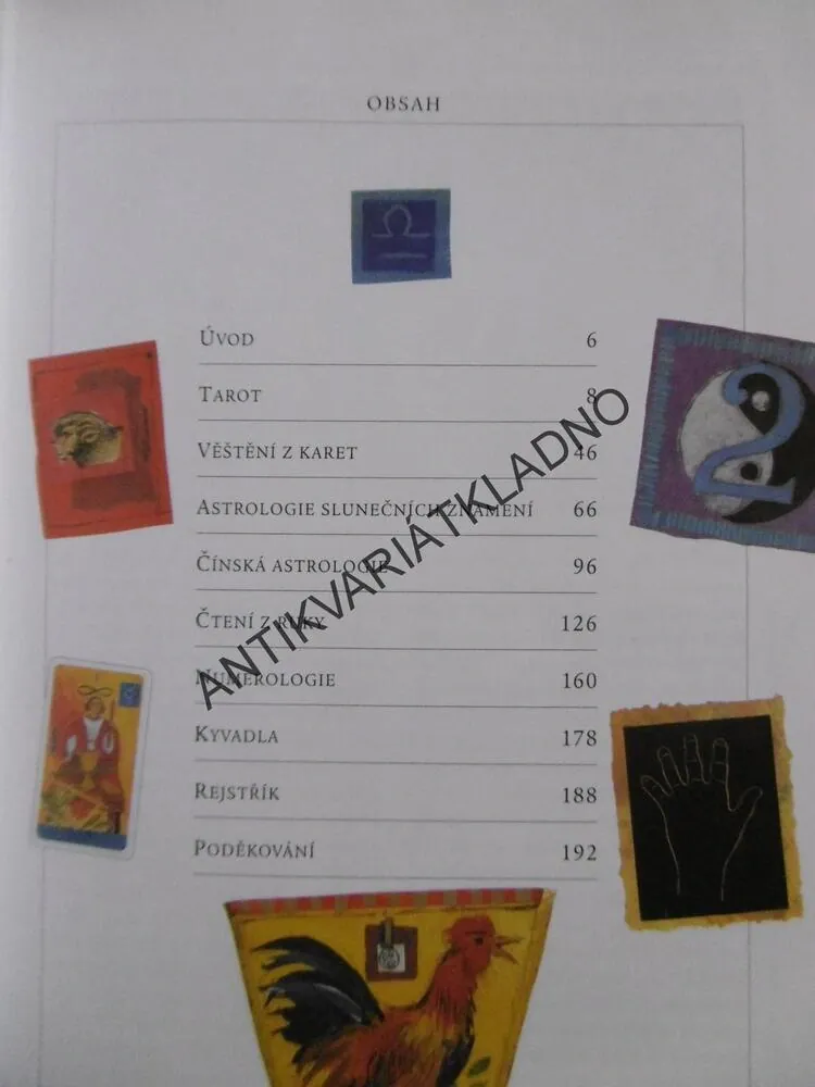 KNIHA OSUDU, ASTROLOGIE, ČTENÍ Z RUKY, TAROT, KYVADLO, NUMEROLOGIE, AJ. JANE STRUTHERSOVÁ, **an