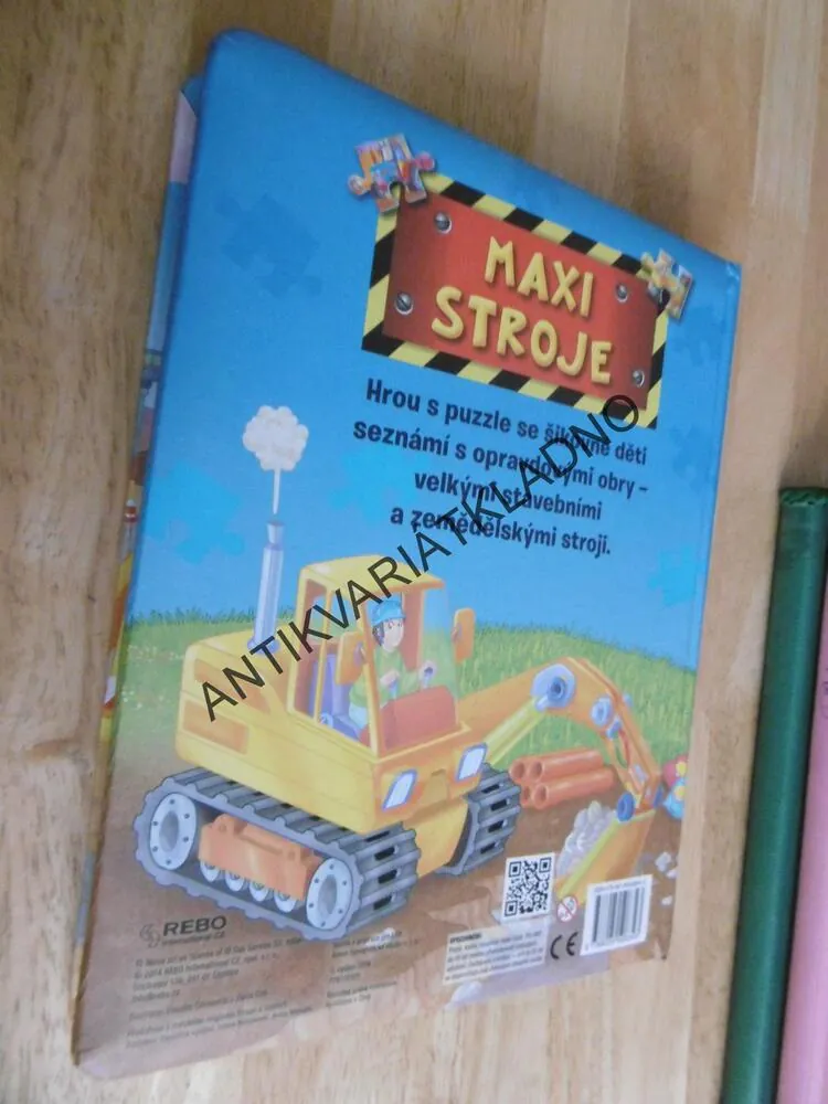 KNÍŽKA S PUZZLE, MAXI STROJE, 5 X PUZZLE