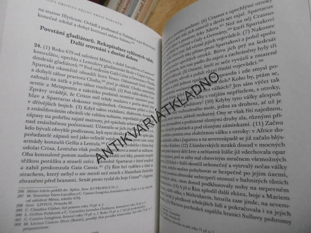 PAULUS OROSIUS, DĚJINY PROTI POHANŮM, BOHUMILA MOUCHOVÁ, **an