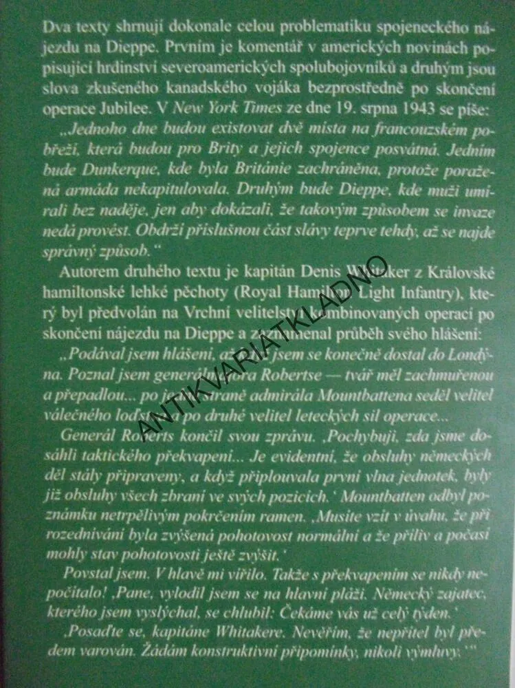DIEPPE 1942, TIM SAUNDERS,VYLODĚNÍ EVROPA, VÁLKA, **an