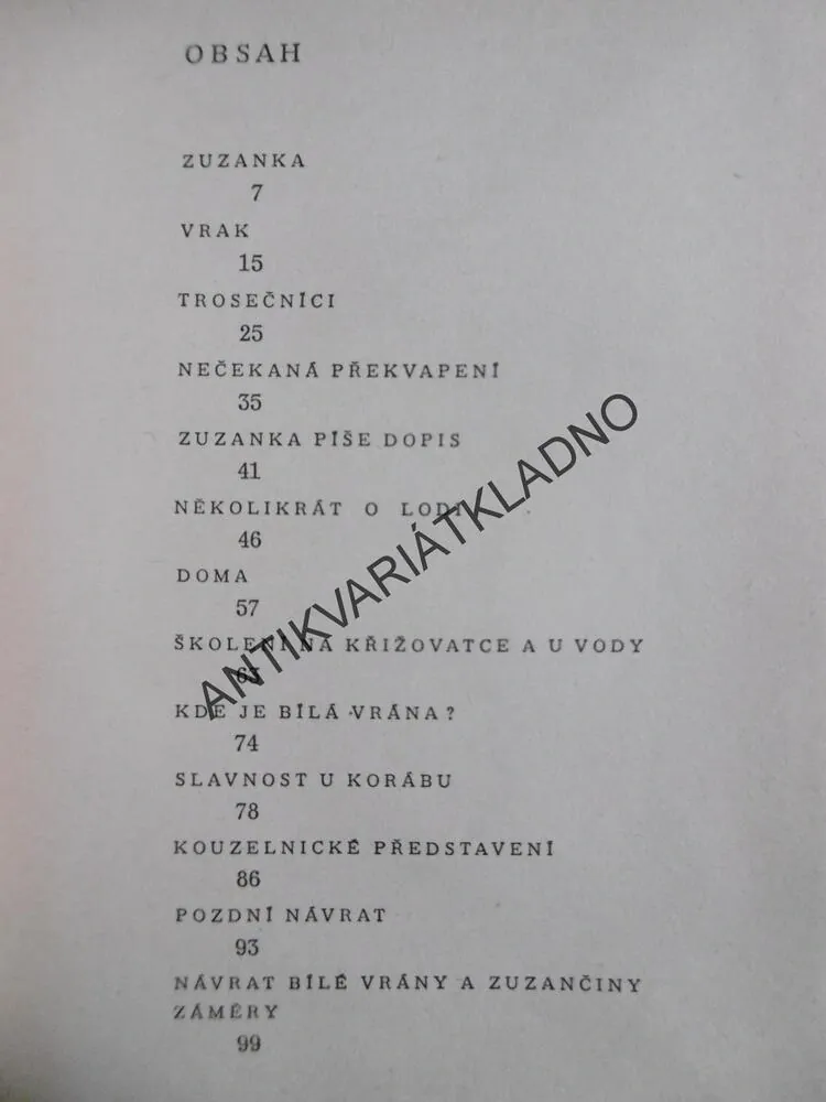 ZUZANKA A MOŘEPLAVCI NA VLTAVĚ, KAMIL BEDNÁŘ, MARIE BOGNEROVÁ, 1961, **an