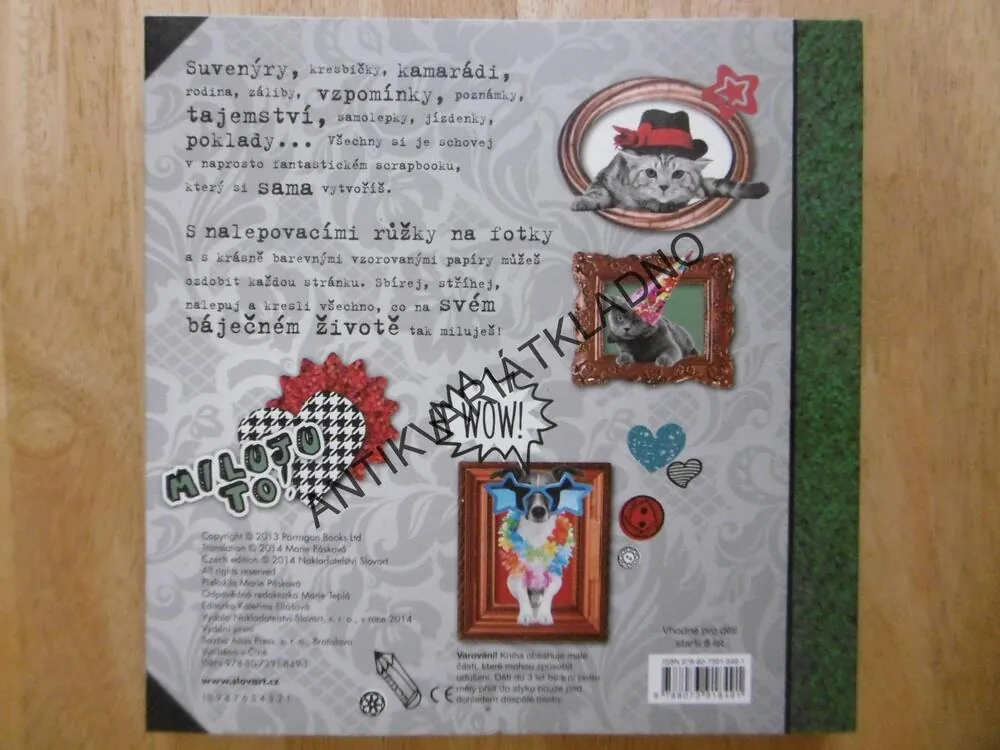 SCRAPBOOK, JDU DO TOHO! VÍC NEŽ 100 SAMOLEPEK, VZOROVANÉ PAPÍRY, **an