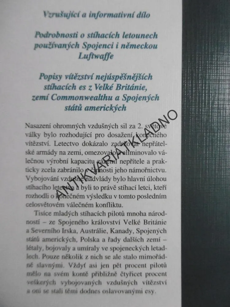 SPOJENECKÁ STÍHACÍ ESA, MIKE SPICK, LETECTVÍ, VÁLKA, **an