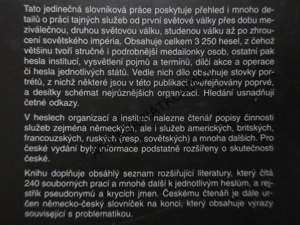 ENCYKLOPEDIE TAJNÝCH SLUŽEB VE 20.STOLETÍ, HELMUT ROEWER, **an
