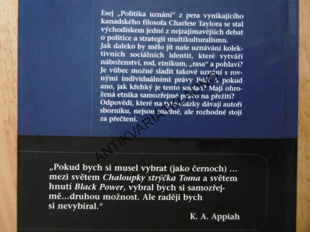 ZKOUMÁNÍ POLITIKY UZNÁNÍ, MULTIKULTURALISMUS, CHARLES TAYLOR, **an