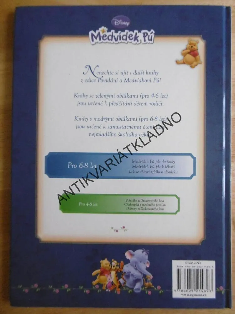 MEDVÍDEK PÚ JDE DO ŠKOLY, POVÍDÁNÍ O MEDVÍDKOVI PÚ, WALT DISNEY, **an