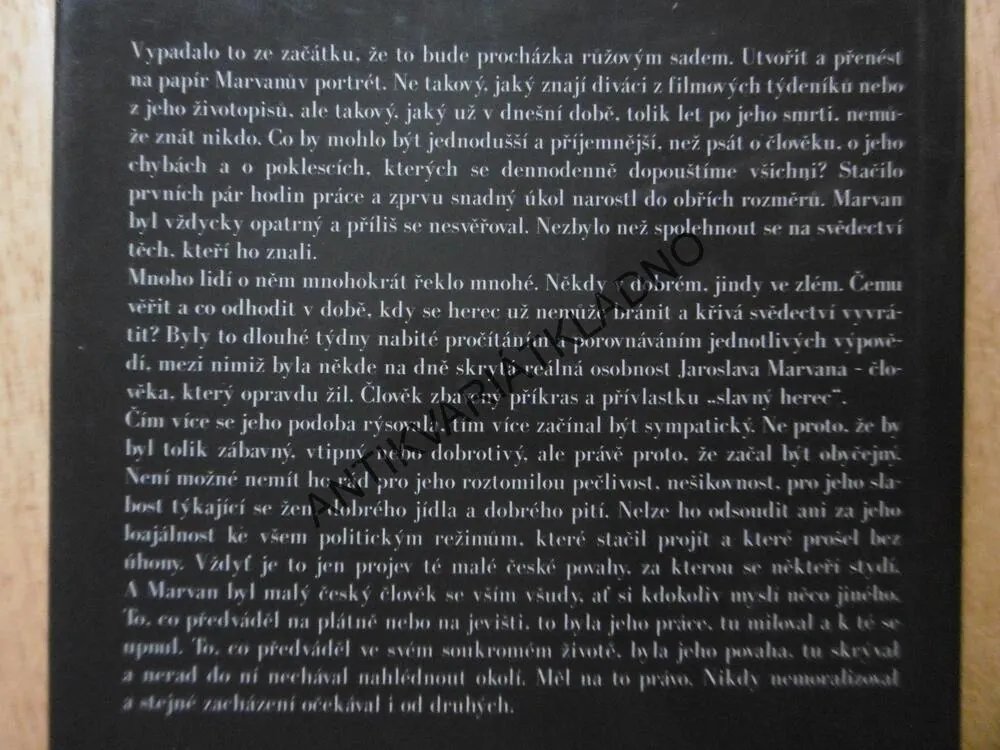 ZNÁMÝ NEZNÁMÝ JAROSLAV MARVAN, **an