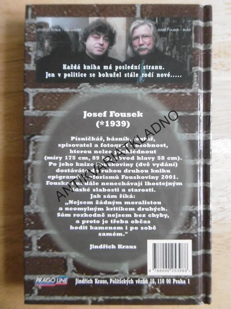 FOUSKOVINY 2001, JOSEF FOUSEK, **an