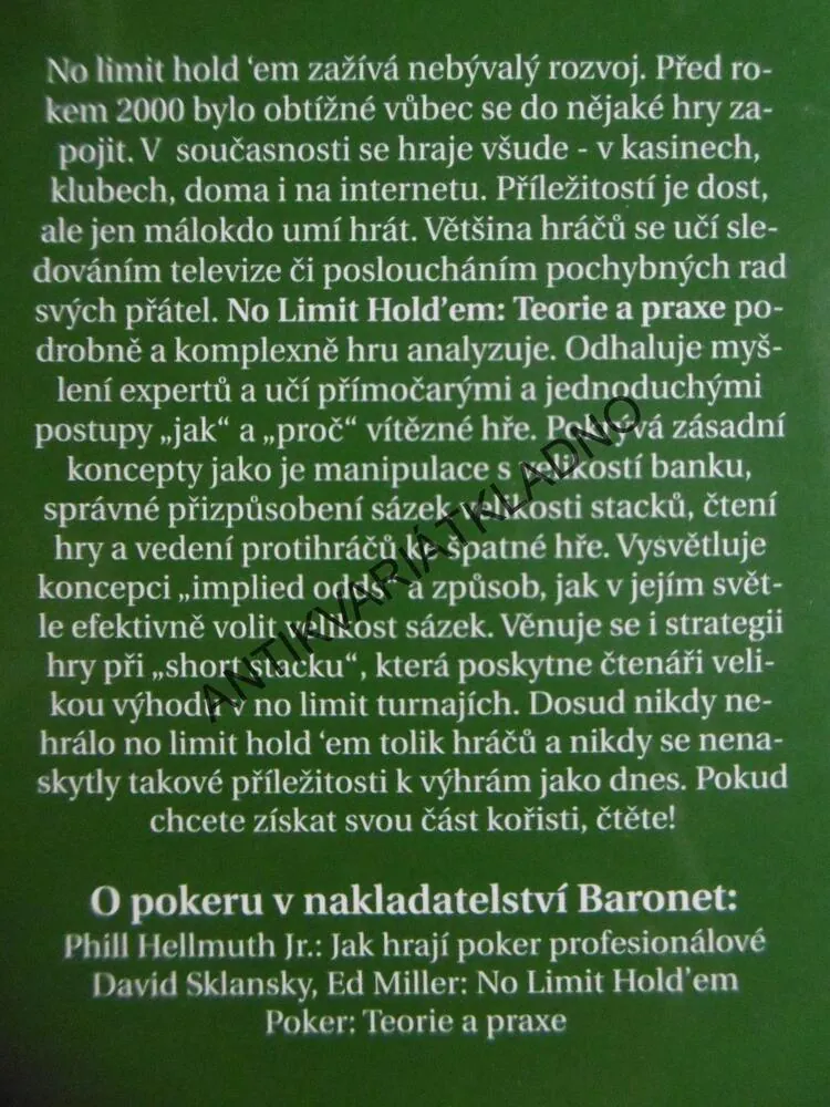 POKER, TEORIE A PRAXE, DAVID SKLANSKY, ED MILLER,**an
