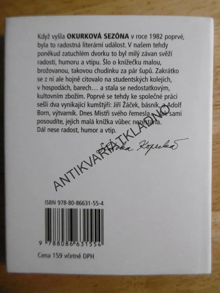 OKURKOVÁ SEZÓNA, JIŘÍ ŽÁČEK, ADOLF BORN, **an